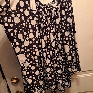 Black and White Polka Dot Size 3X
